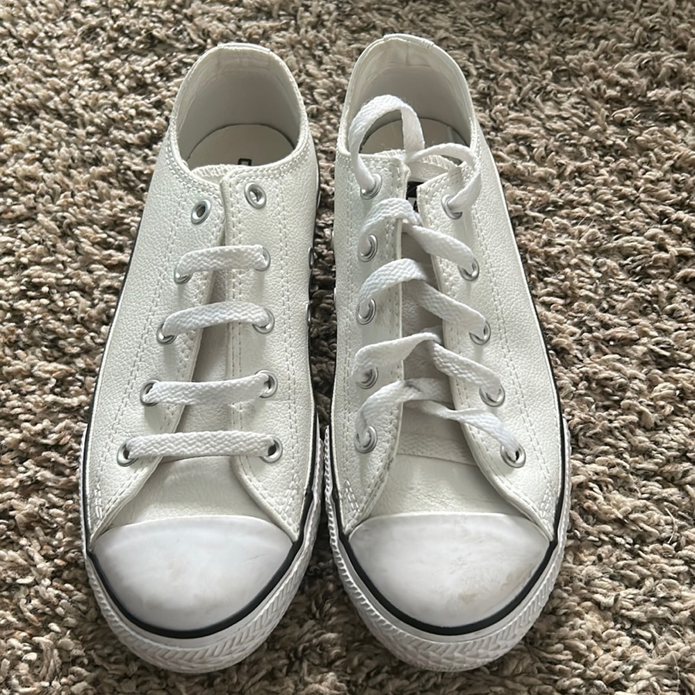 White leather converse
